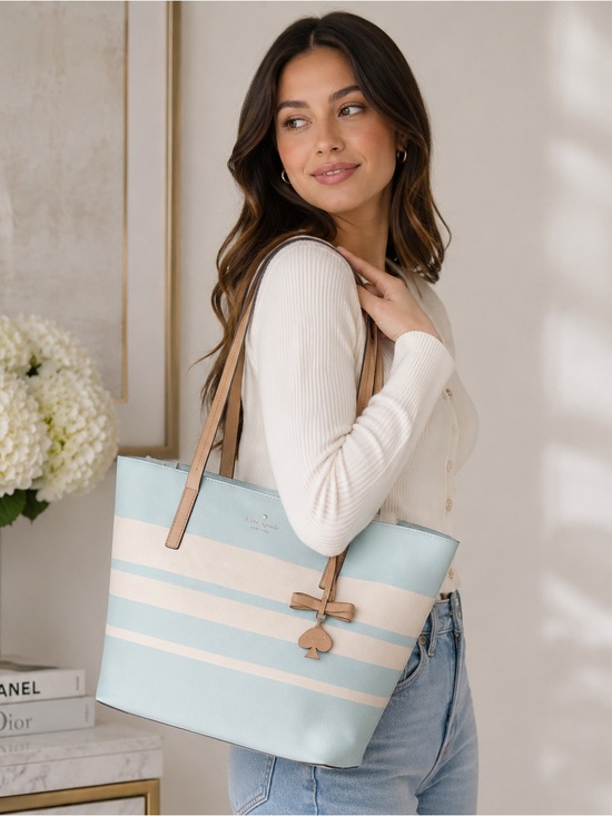 kate spade Handbags - Kate Spade Striped Leather Tote NO CALLOUTS